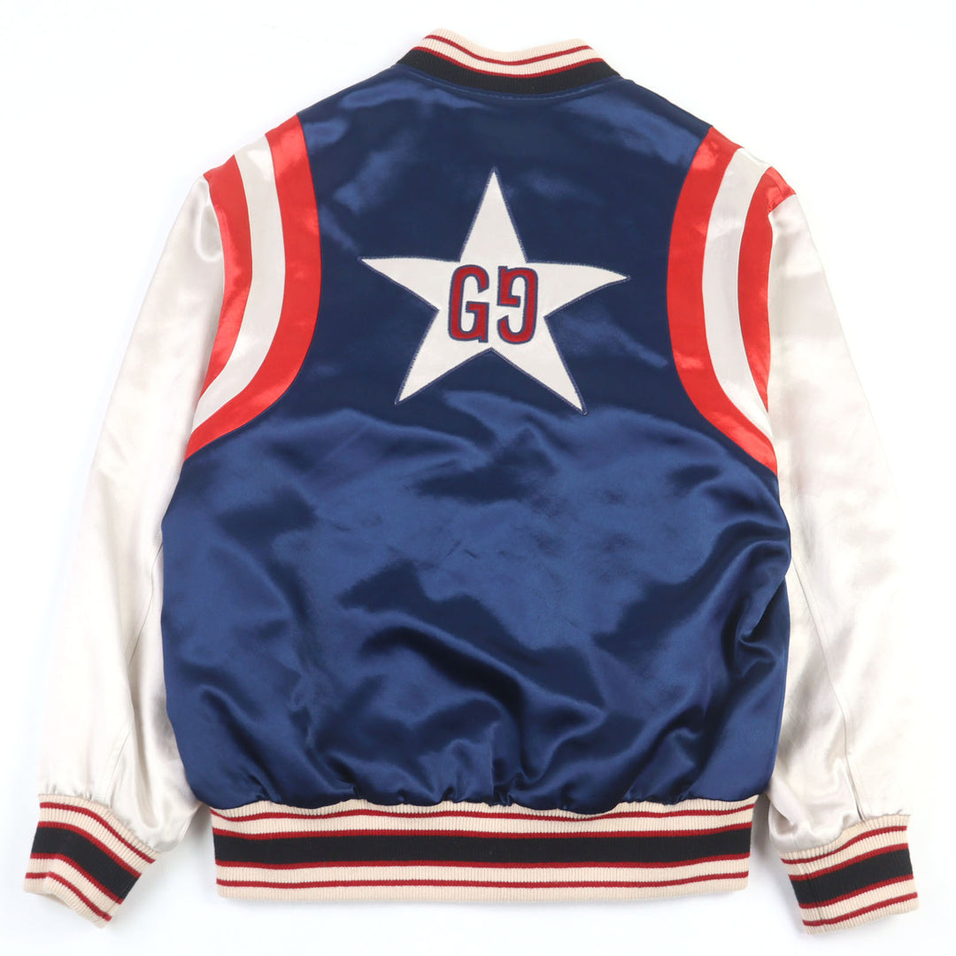 Pristine GUCCI Sukajan GG Blade Bomber Jacket GG logo souvenir jacket 46 575315