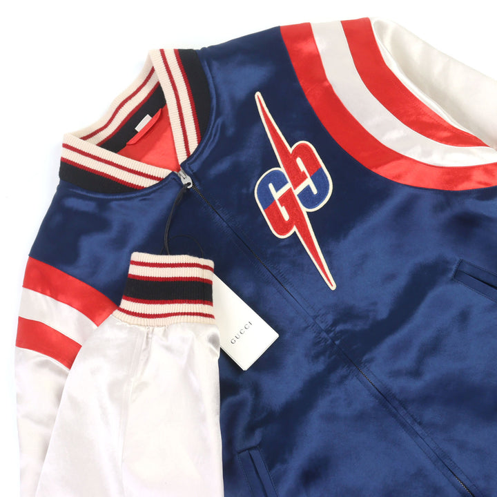 Pristine GUCCI Sukajan GG Blade Bomber Jacket GG logo souvenir jacket 46 575315