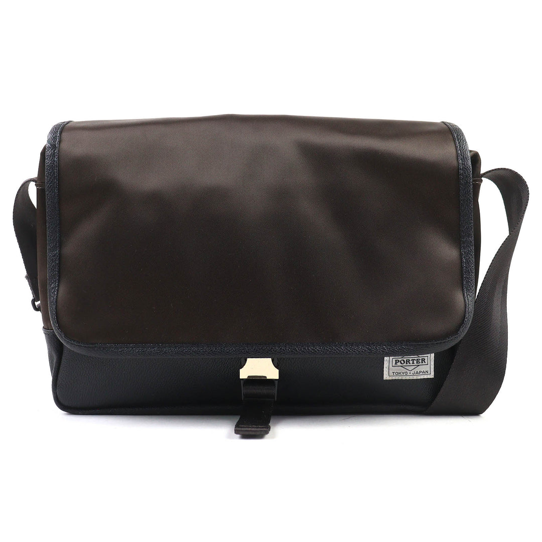 PORTER SACS BAR ショルダーバッグ ブラウン ナイロン メンズ 383-05714 美品