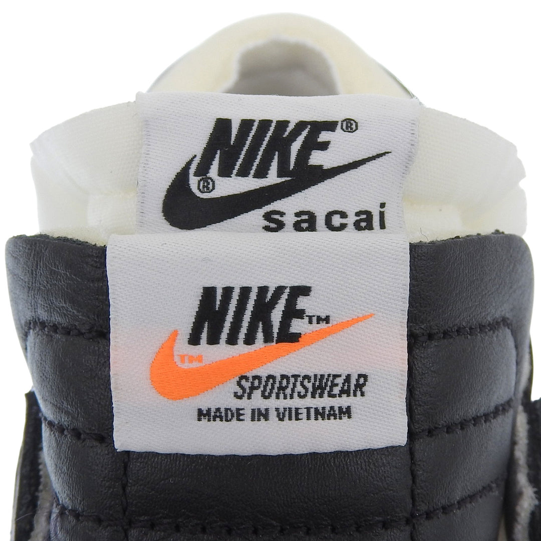 Pristine NIKE Sacai sneakers Blazer Low Sacai black leather mens 27 DM6443-001
