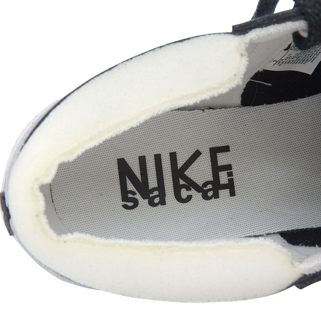 Pristine NIKE Sacai sneakers Blazer Low Sacai black leather mens 27 DM6443-001