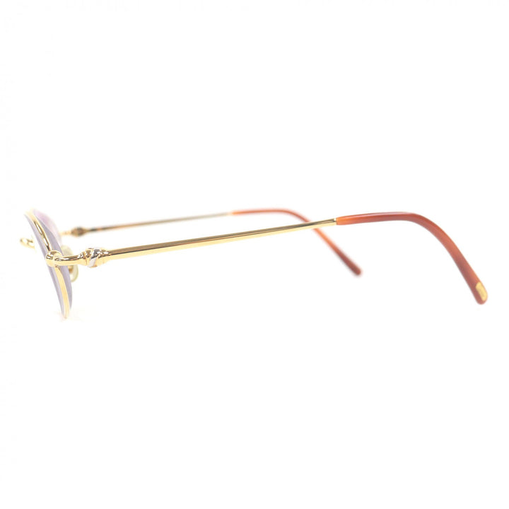Great Cartier Glasses Trinity Oval Lens gold mens