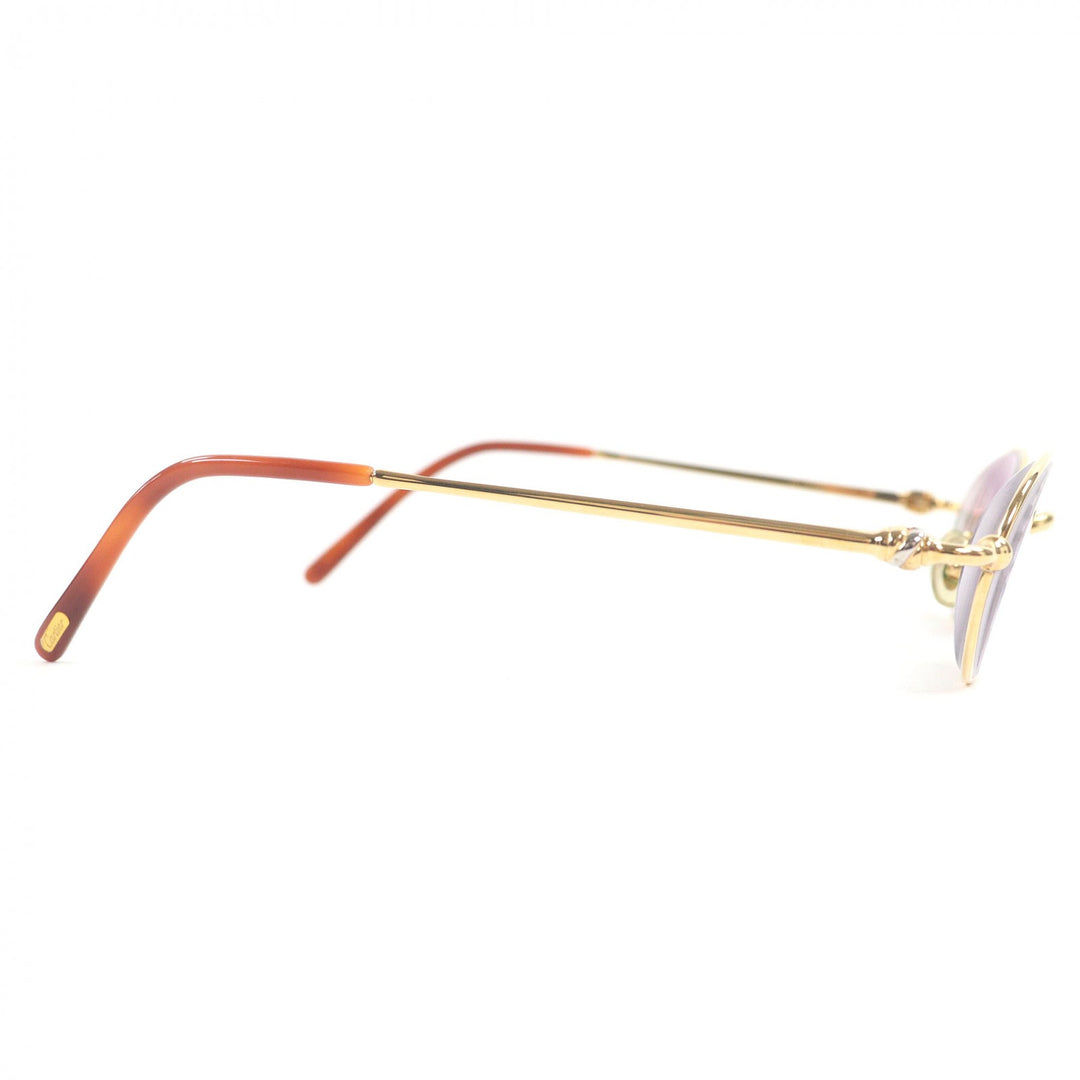 Great Cartier Glasses Trinity Oval Lens gold mens