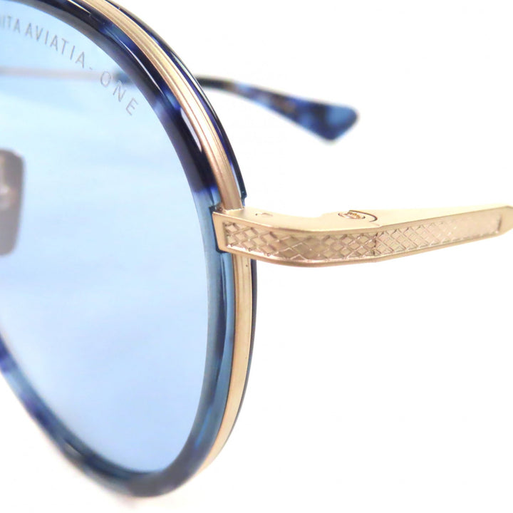 Excellent DITA sunglasses AVIATIA-ONE Clear blue mens DTS456