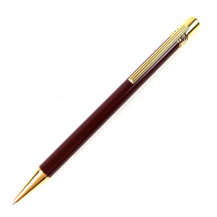 Very Good Cartier Ballpoint pen Trinity Marble Pattern Twist Type Bordeaux gold