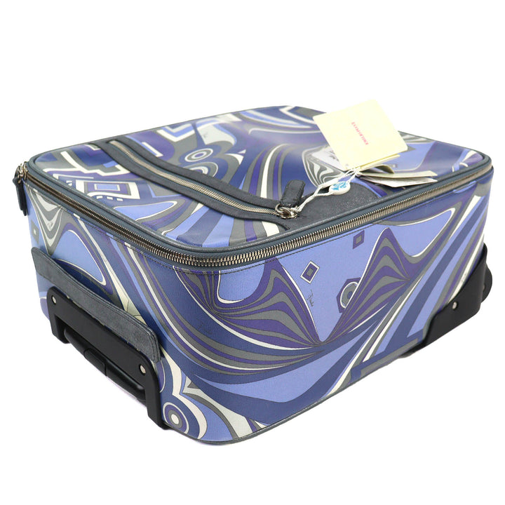 Great Emilio Pucci Carry Bag Travel Bag Series All-Over Pattern Trolley Bag Blue