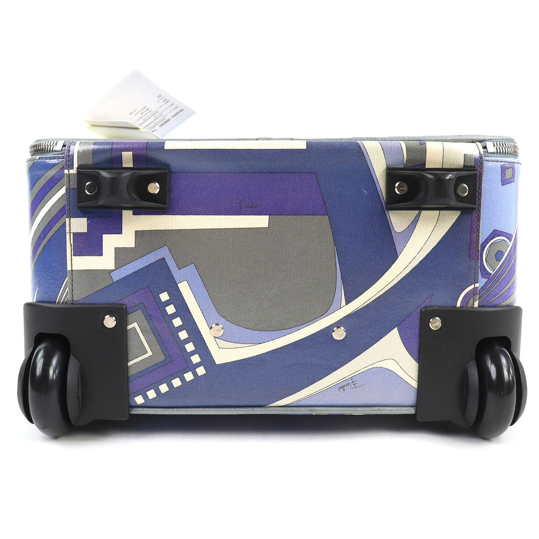 Great Emilio Pucci Carry Bag Travel Bag Series All-Over Pattern Trolley Bag Blue