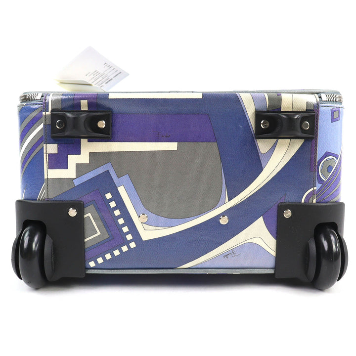 Great Emilio Pucci Carry Bag Travel Bag Series All-Over Pattern Trolley Bag Blue