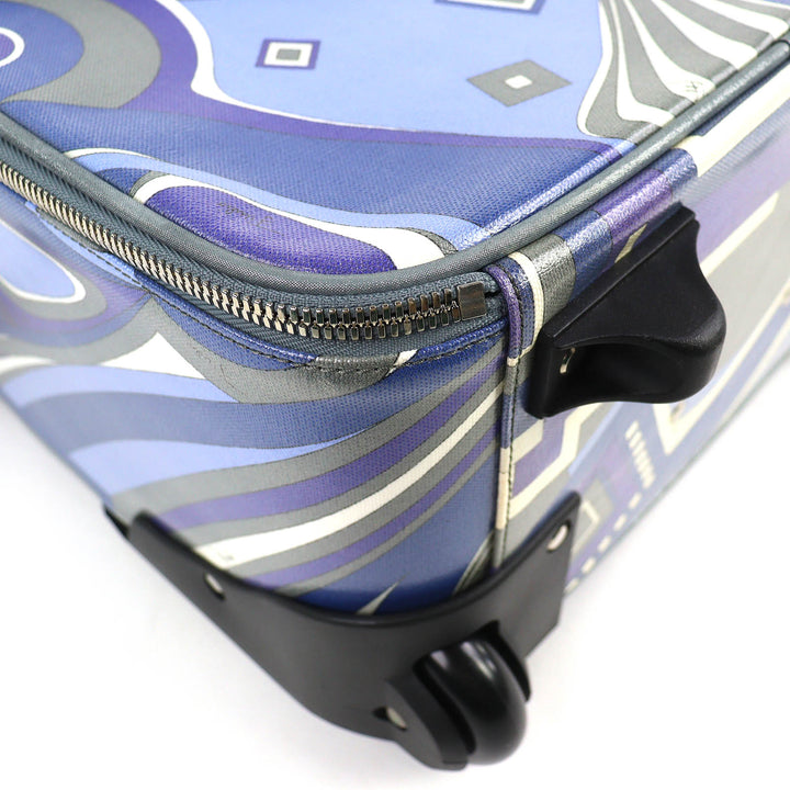 Great Emilio Pucci Carry Bag Travel Bag Series All-Over Pattern Trolley Bag Blue