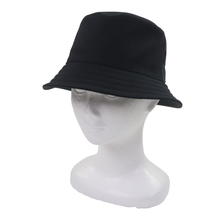 新品 HERMES 帽子 Fred H Fred H ストライプ バケットハット ブラック コットン メンズ 58