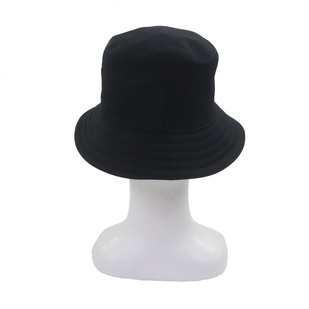 新品 HERMES 帽子 Fred H Fred H ストライプ バケットハット ブラック コットン メンズ 58