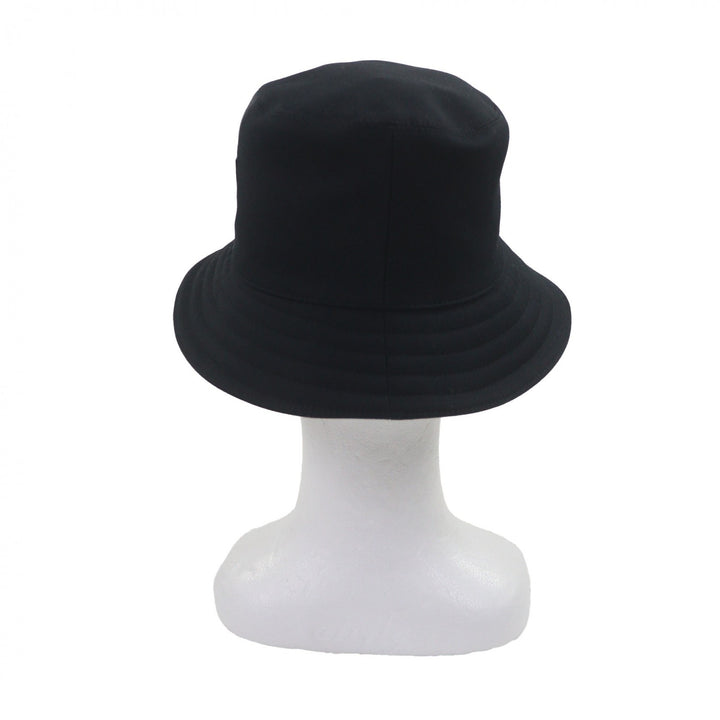 新品 HERMES 帽子 Fred H Fred H ストライプ バケットハット ブラック コットン メンズ 58