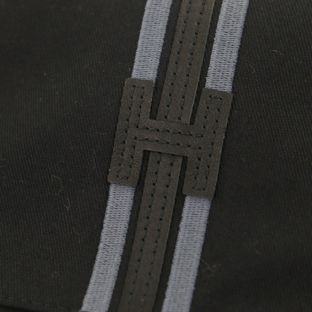 新品 HERMES 帽子 Fred H Fred H ストライプ バケットハット ブラック コットン メンズ 58