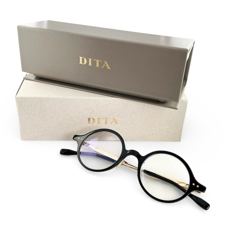 Pristine DITA Glasses ALATARA round black Women DTX469