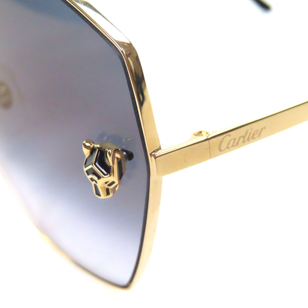 Excellent Cartier sunglasses PANTHERE de Cartier gold mens CT0356S