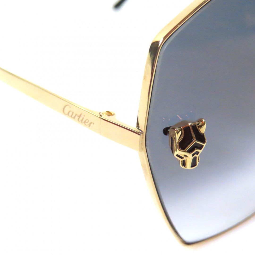 Excellent Cartier sunglasses PANTHERE de Cartier gold mens CT0356S