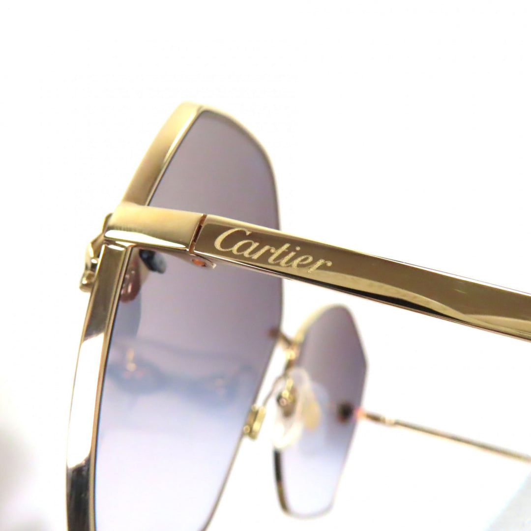 Excellent Cartier sunglasses PANTHERE de Cartier gold mens CT0356S