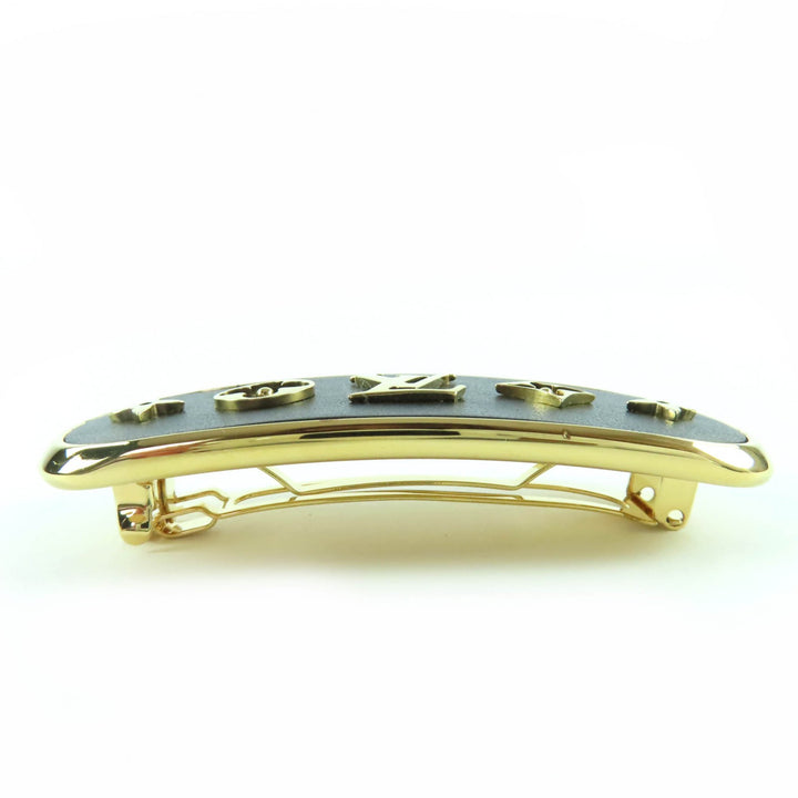Excellent LOUIS VUITTON Baretta Cruiser Icon Motif Hair Barrette black M00564