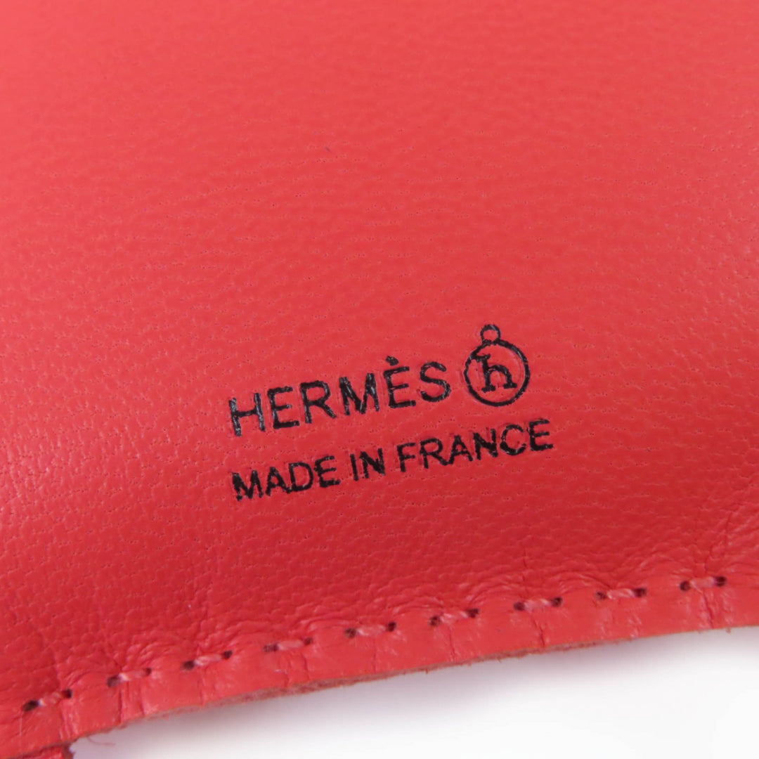 Excellent HERMES Bag charm Owl Red series leather Women