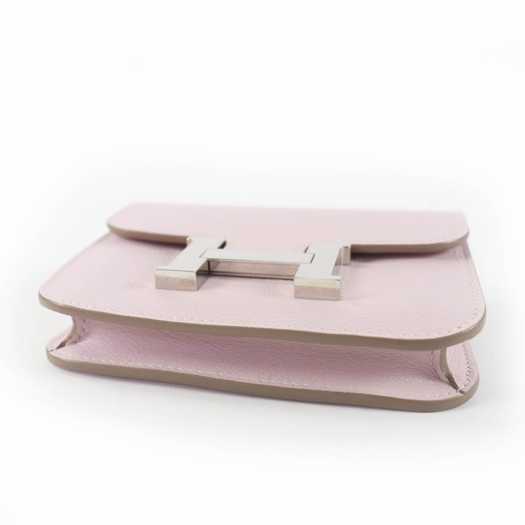 Great HERMES Bifold Wallet Constance Slim Wallet Evercolor Leather Women