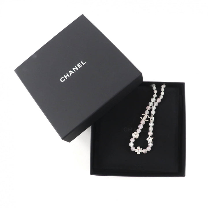 Excellent CHANEL Necklace White pink ー Women B25P