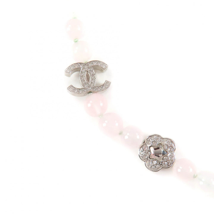 Excellent CHANEL Necklace White pink ー Women B25P