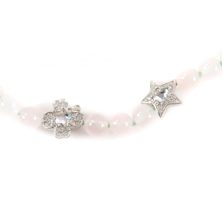 Excellent CHANEL Necklace White pink ー Women B25P