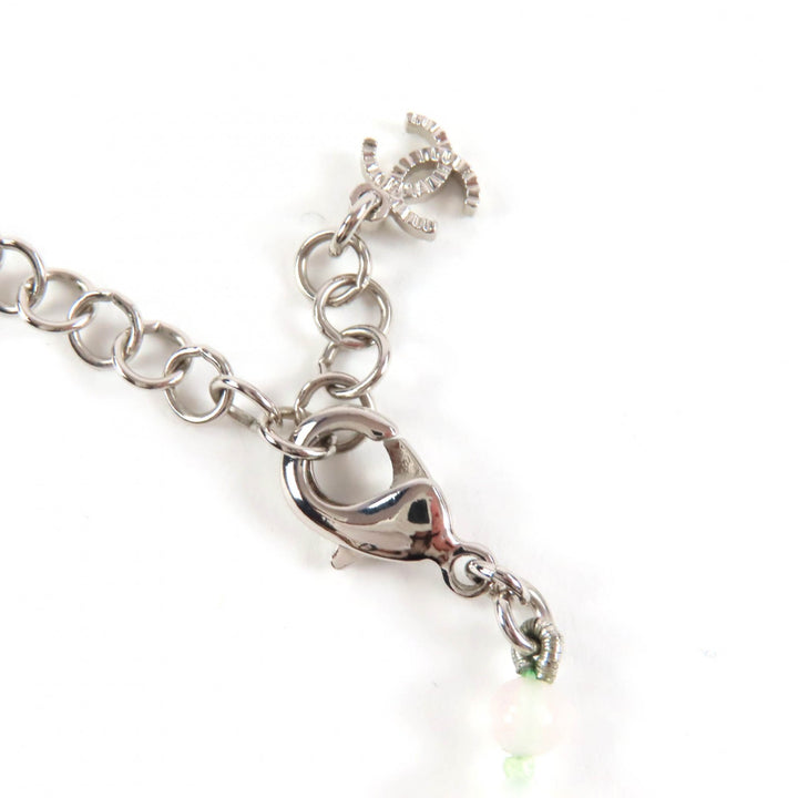 Excellent CHANEL Necklace White pink ー Women B25P