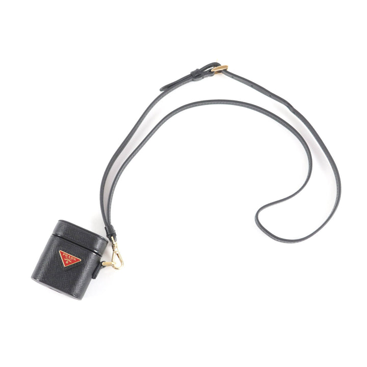 優れたPRADAその他のアクセサリーAirpodsケースブラックサフィアーノレザー1ZD002