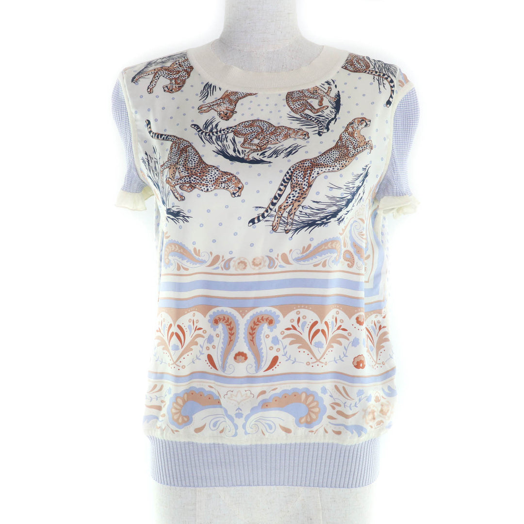 Pristine HERMES tops Multi silk Women 40 5E2821DS