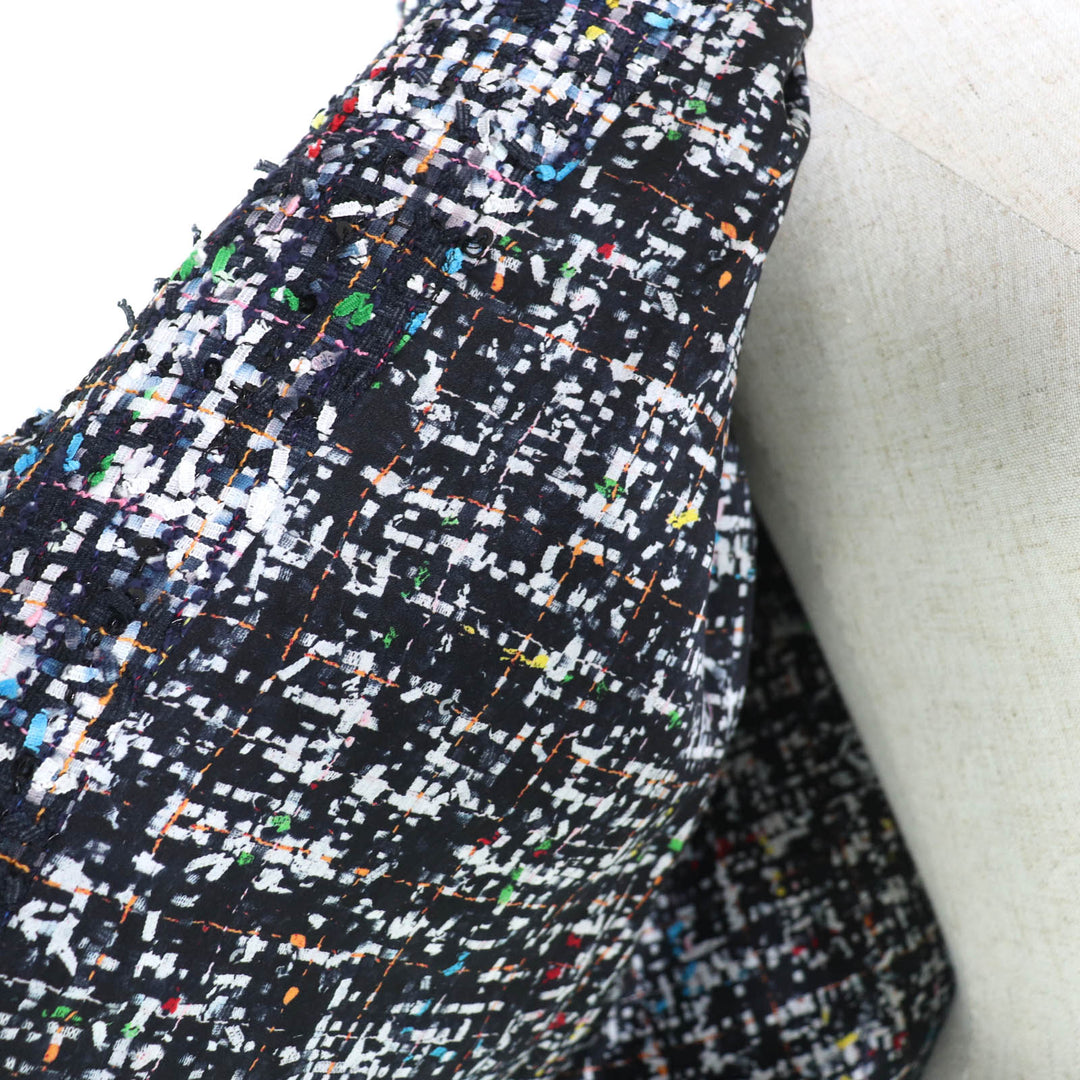 新品 CHANEL ノーカラージャケット マルチポリエステル レディース 34 P62686