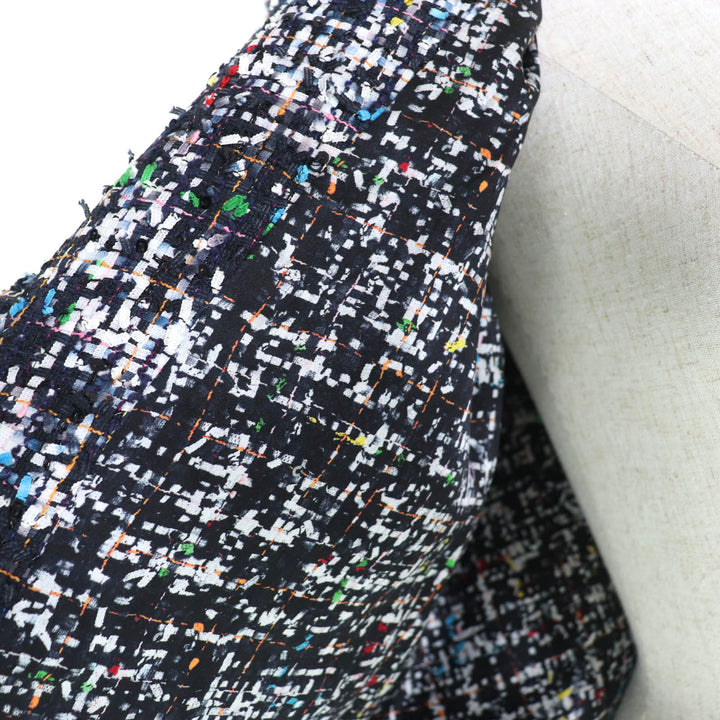 新品 CHANEL ノーカラージャケット マルチポリエステル レディース 34 P62686