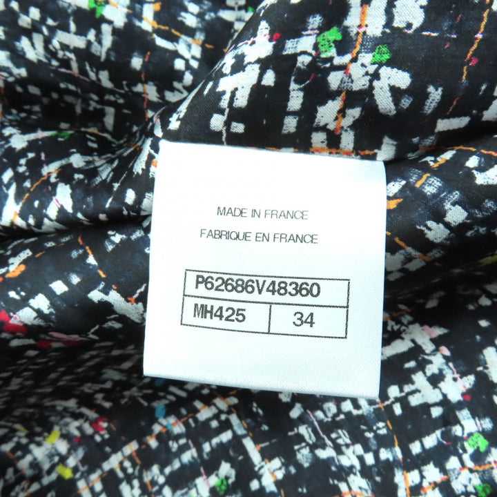 新品 CHANEL ノーカラージャケット マルチポリエステル レディース 34 P62686