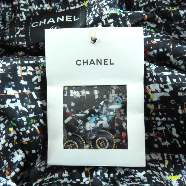 新品 CHANEL ノーカラージャケット マルチポリエステル レディース 34 P62686