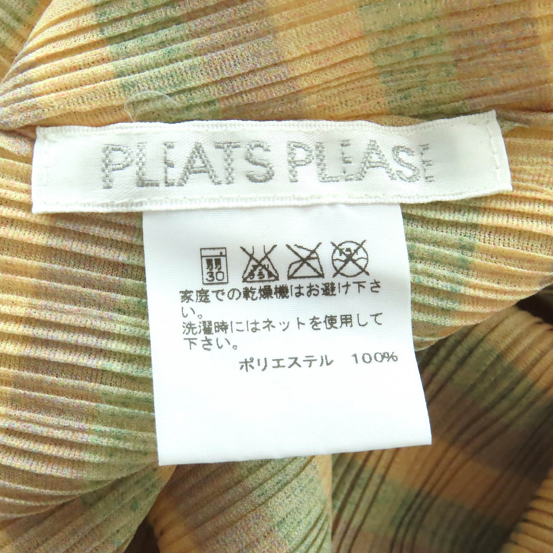 Excellent PLEATS PLEASE Tunic Striped Crew Neck Mini Dress 3 PP41-FT355