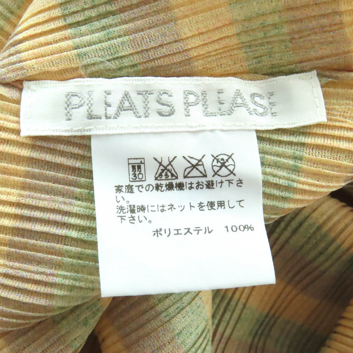 Excellent PLEATS PLEASE Tunic Striped Crew Neck Mini Dress 3 PP41-FT355