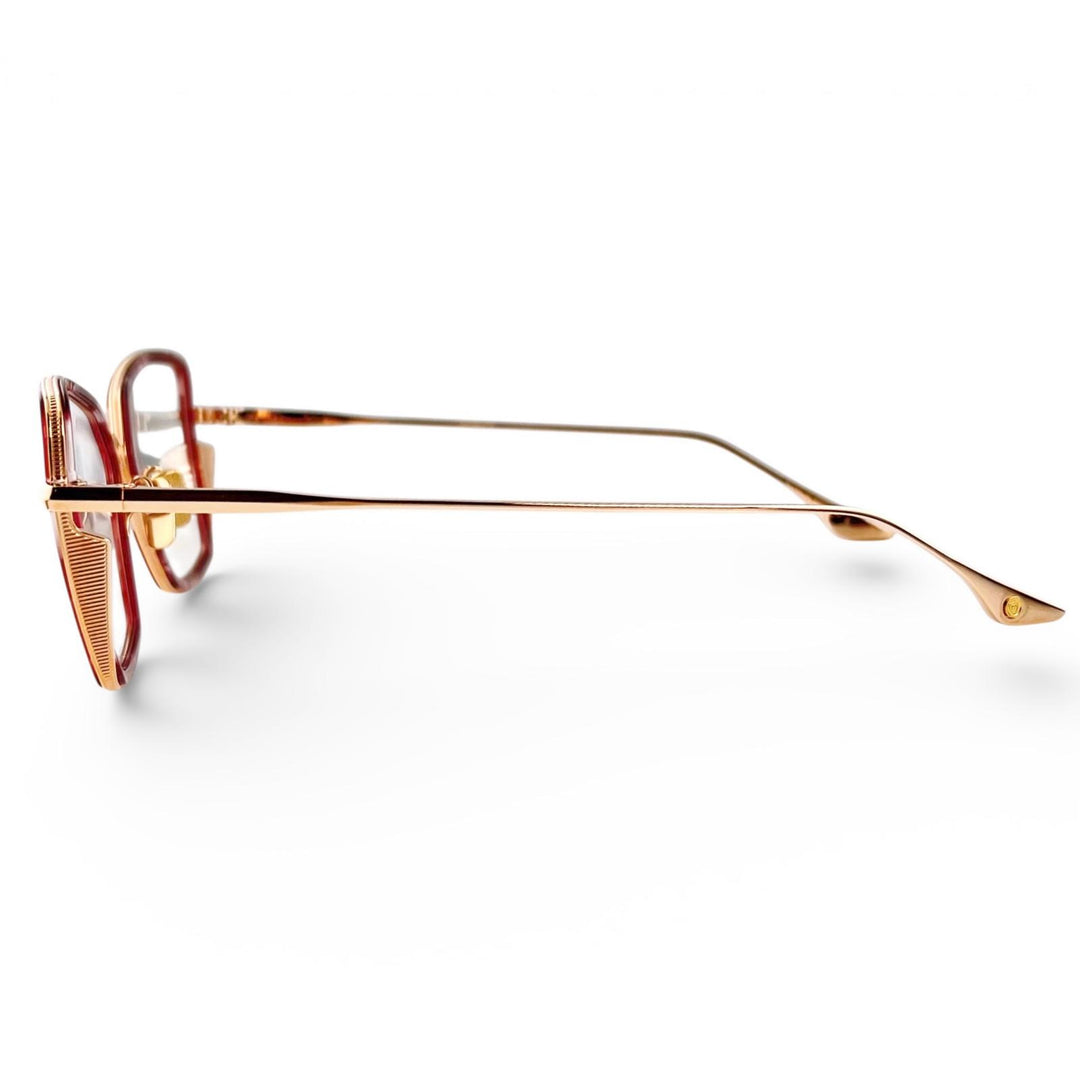 Excellent DITA Glasses BEHCKA Square Rose gold titanium Women DTX196