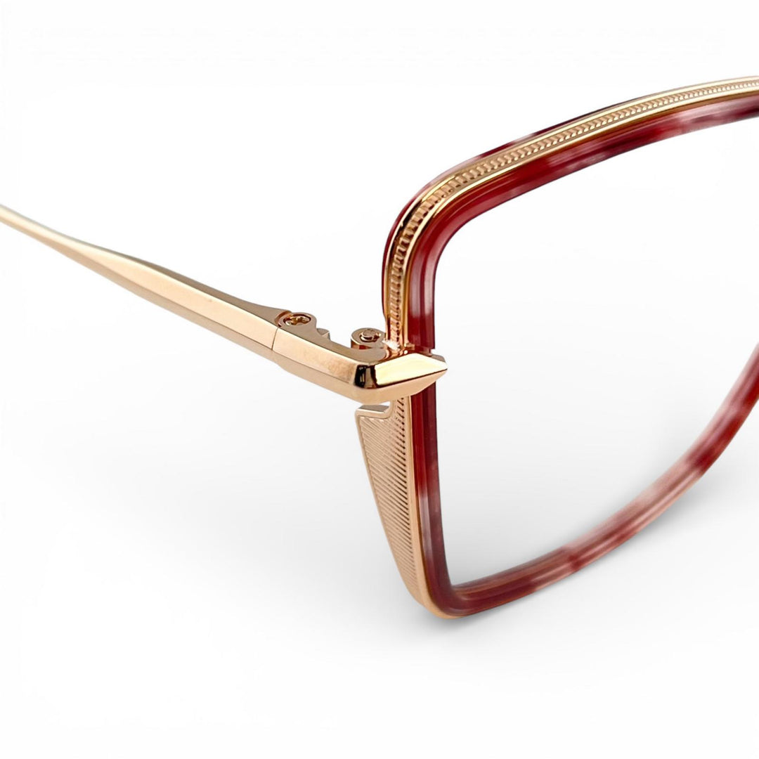 Excellent DITA Glasses BEHCKA Square Rose gold titanium Women DTX196