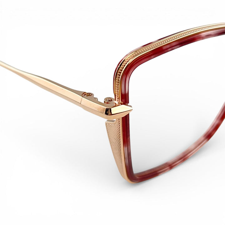Excellent DITA Glasses BEHCKA Square Rose gold titanium Women DTX196