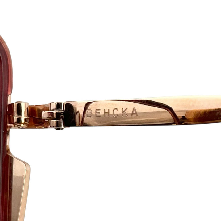 Excellent DITA Glasses BEHCKA Square Rose gold titanium Women DTX196