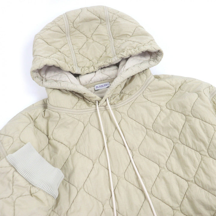 新品BURBERRY パーカー キルティング プルオーバー ベージュ ポリアミド メンズ L 8081076