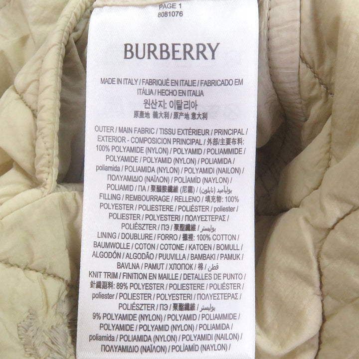 新品BURBERRY パーカー キルティング プルオーバー ベージュ ポリアミド メンズ L 8081076