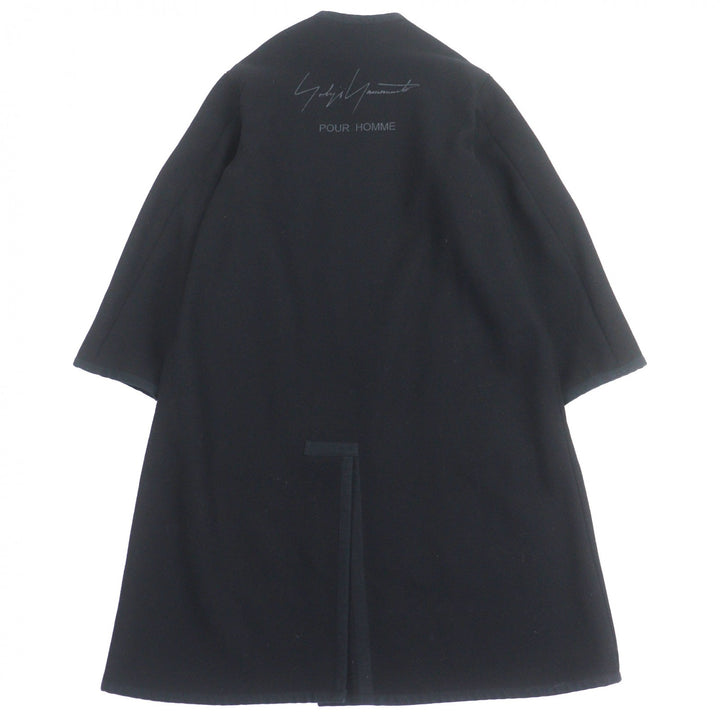 グレート ヨウジヤマモト プールオム ARMY MELTON COAT ブラック ウール メンズ 3 HX-D27-126