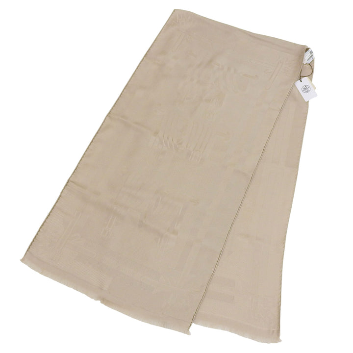 Pristine HERMES Stall LES SANGLES beige silk Women HTH2504