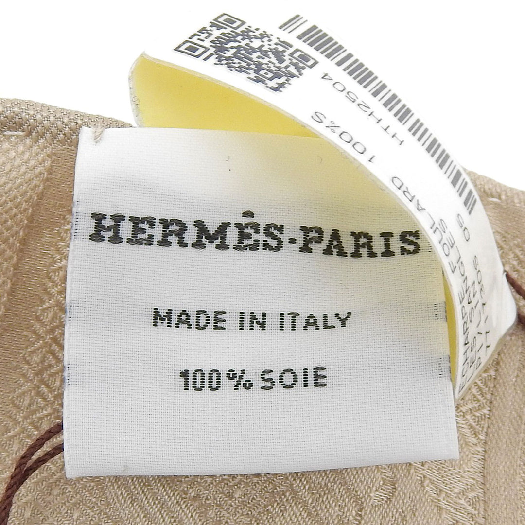 Pristine HERMES Stall LES SANGLES beige silk Women HTH2504