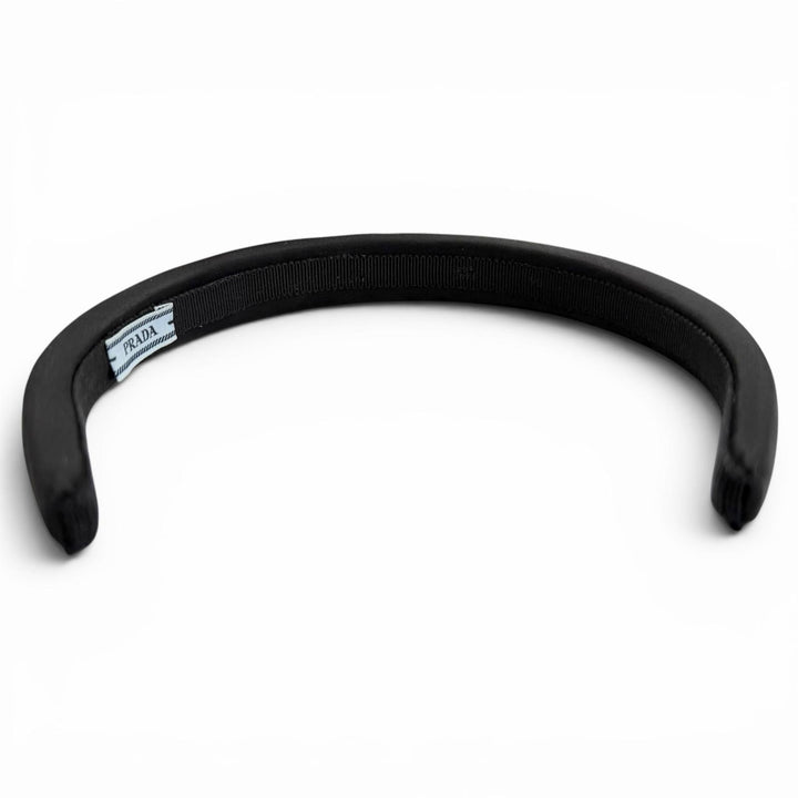 Great PRADA Katyusha Triangle Logo Re-Nyron Headband Hair Accessory 1IH020