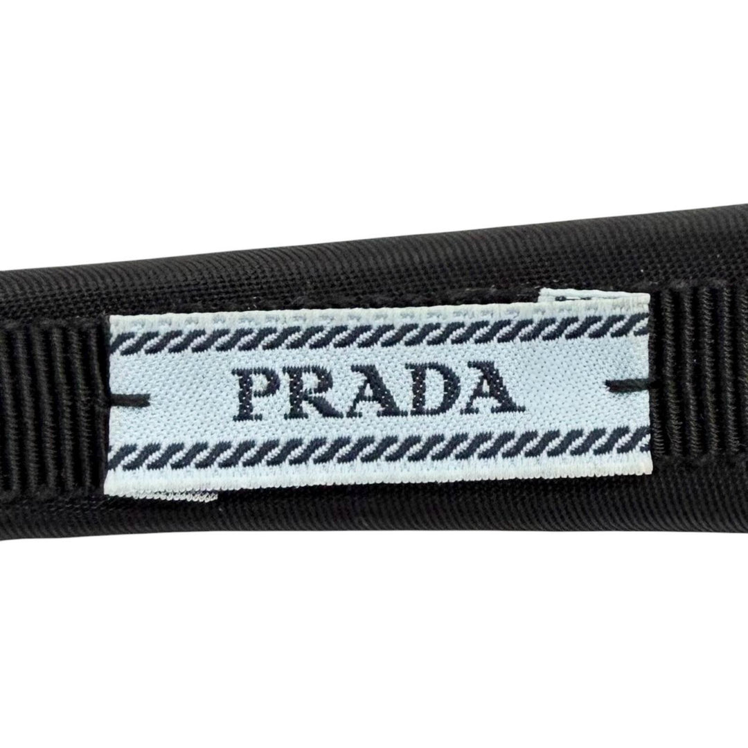 Great PRADA Katyusha Triangle Logo Re-Nyron Headband Hair Accessory 1IH020