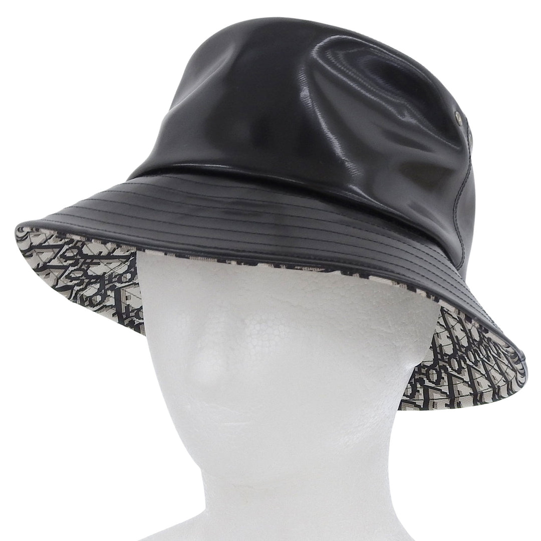 Excellent Christian Dior hat black Polyurethane Women 57 95TDD923G135