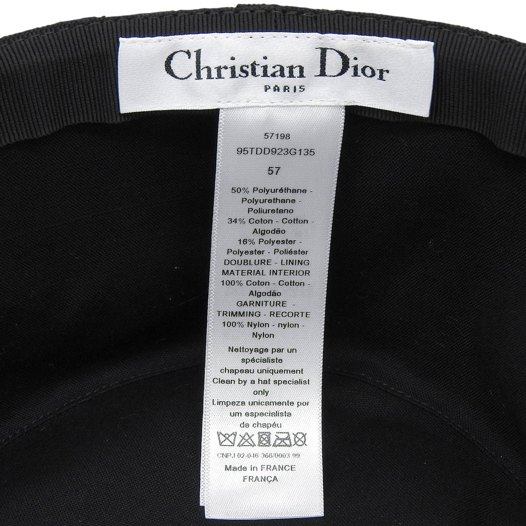 Excellent Christian Dior hat black Polyurethane Women 57 95TDD923G135