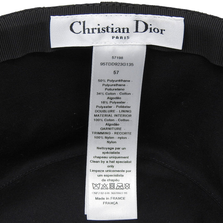 Excellent Christian Dior hat black Polyurethane Women 57 95TDD923G135